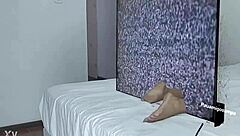 Samara takes two black cocks on Halloween.