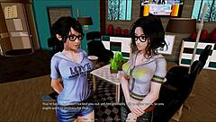 What's happening in this harem hotel 76 adventure?