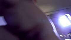 Venezuelan nympho Luna taking bbc from the back and sucking juices after, slut bent over monster cock.