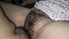 Homemade scene with young latina student in taboo setting