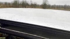 Real Teen Couple Fucks Wild in the Car