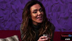 bigtit british voyeur rubs shaved pussy for wanking guy in dare game