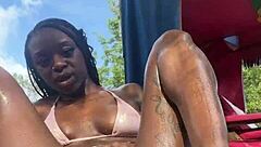 in jamaica, i witnessed public flashing by petite black amateurs outdoors