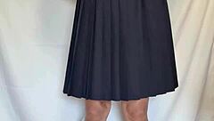 disguise sailor uniform with sexy lingerie and shiny anal plug