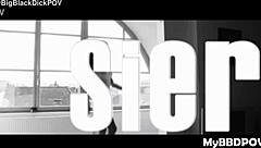 The skinny milf sierra's butthole gets stretched roughly by big black cock in doggystyle