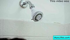 sexy busty ebony masseuse gives soapy handjob preparing client for nuru massage - chanell heart will pounder