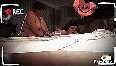 snowbunnyqueen27 joins interracial threesome with big black cock