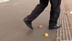 cougar sucks two guys in threesome