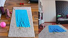 Wet Naked Yoga Workout With Curvy Milf