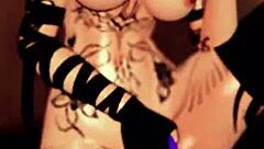 Trans girl rides dildo in VR and cums intensely