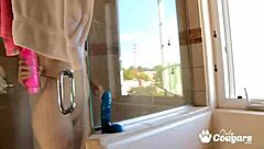 Sovereign Syre inserts big vibrator into her tight asshole for orgasm