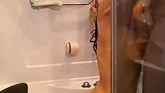 spy on young european girl showering with neighbor's big cock fucking her hard