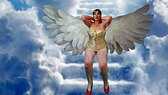 granny carmen angels heavenly stick and dick double fuck double cum creampie