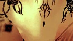 Trans girl rides dildo in VR and cums intensely