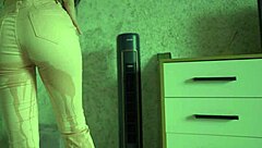 Female desperation in jeans