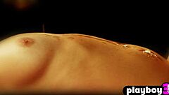 Uma jolie undresses small tits in lingerie, hot play with blonde milf after striptease and cuddling big ass.