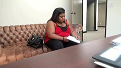 ebony peaches in brutal casting blowjob interview