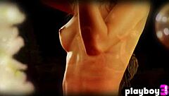 Uma jolie undresses small tits in lingerie, hot play with blonde milf after striptease and cuddling big ass.