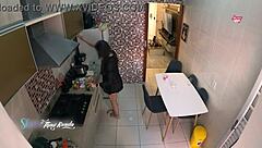 hot wife thay ksada teases delivery man. fresh from shower in just a nightgown!