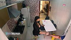 hot wife thay ksada teases delivery man. fresh from shower in just a nightgown!