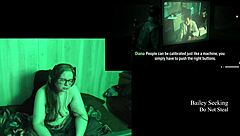 naked brunette with big natural tits at lake house