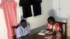 Oh, in the fake tailor shop, I let him fuck me with his big dick to finish my work!