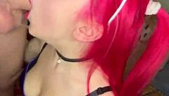 可爱少女被口爆、舔肛并喝精液