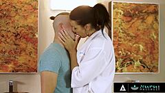 nuru massage - busty milf reagan foxx makes her stepson cums on her big titties to buy his silence