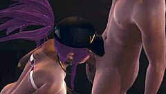 lol hentai akali givin blowjob on street, japanese anime porn got me crazy