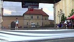 yo, check these two cute majorettes showing off their moves!