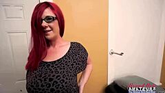 Busty Redhead MILF Lily B Delivers Intense Titjob to Big Cock. Then Gets Her Shaved Twat Fucked Hard