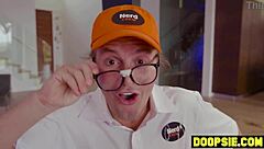 petite curvy technicians caught snooping get punished by busty milf with rough group action