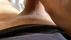 Slow motion cumshot features indian solo masturbation