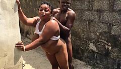 Her big natural tits drive me crazy in outdoor fuck