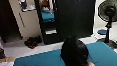 Real Homemade Fucking in In-Laws' Room During Vacation: Latina Couple in Doggystyle and Riding POV.