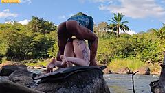 Public Gangbang With Three Monster Cocks