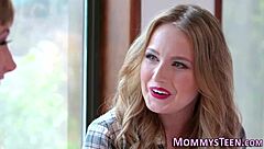 Lesbian Teen 18+ Explores First-Time Tribbing with Milf in Taboo Fingering and Scissoring Action