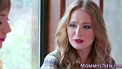 Lesbian Teen 18+ Explores First-Time Tribbing with Milf in Taboo Fingering and Scissoring Action