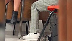 Mexican teacher seduces student in wild public classroom sex