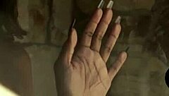 Petite Ebony Beauty Strips Naked To Flaunt Chocolaty Body And Bubble Butt