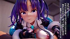 Yuuka in hentai anime 3D cartoon adventure