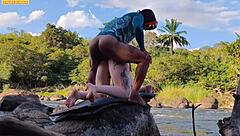 Public Gangbang With Three Monster Cocks