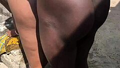 Her big natural tits drive me crazy in outdoor fuck