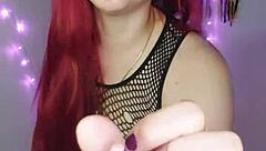 beautiful redhead slut with lipstick has orgasm in argentinian scene