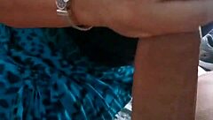 Outdoor blowjob and creampie with a milf slut in a tent