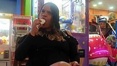 I looked for a guy in the shopping mall and fucked in the bathroom with paty bumbum