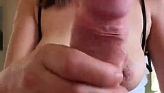 He's jerking off his massive morning wood.