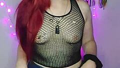 beautiful redhead slut with lipstick has orgasm in argentinian scene