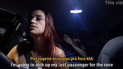 App Driver Slut Catches Man Masturbating In Back Seat