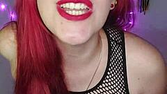 beautiful redhead slut with lipstick has orgasm in argentinian scene